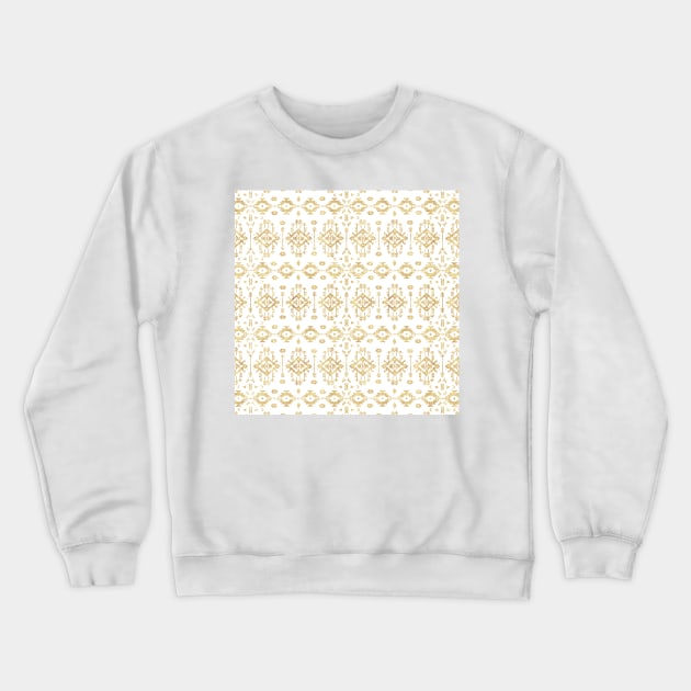 Luxury gold geometric tribal Aztec pattern Crewneck Sweatshirt by InovArtS